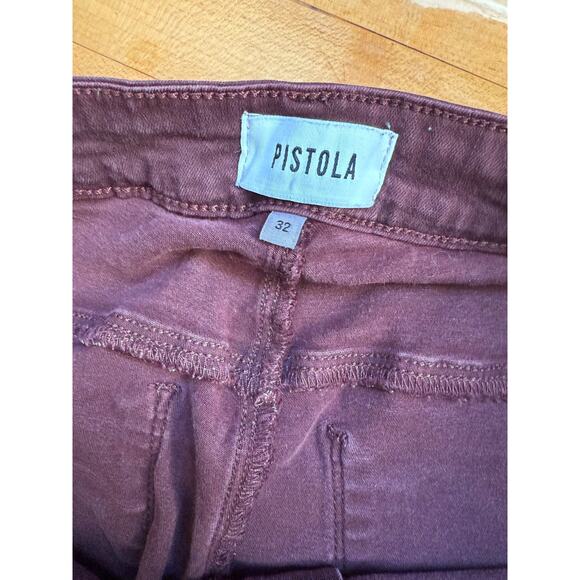Pistola Burgundy Slim Ankle Pants with zippered pockets 32 Preloved - Picture 5 of 5
